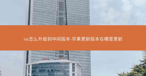 ios怎么升级到中间版本-苹果更新版本在哪里更新